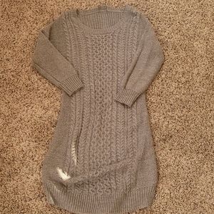 Size large tan/mauve sweater dress 3/4 sleeve